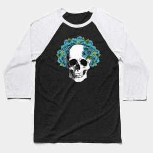 Floral Skull 24 Baseball T-Shirt